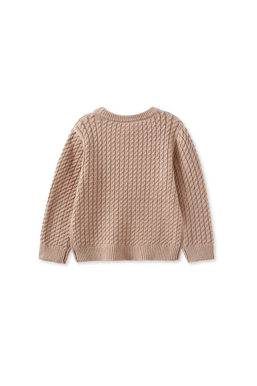 Milky - Mocha Cable Knit Baby Jumper